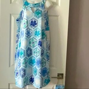 GUY HARVEY Powder Blue Performance Sleeveless Dress